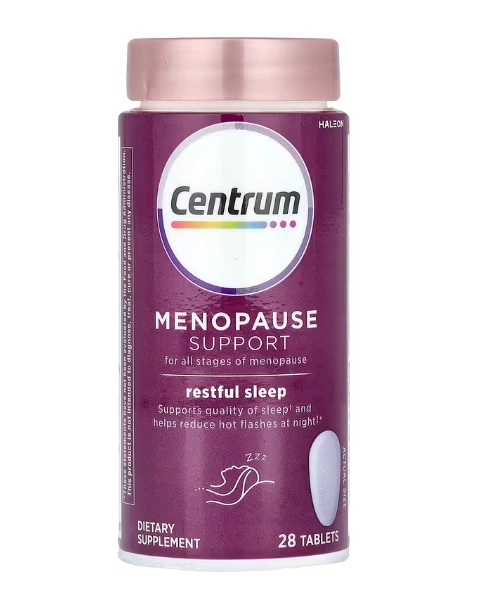 Centrum, Suporte na Menopausa, Sono Reparador, 28 Comprimidos