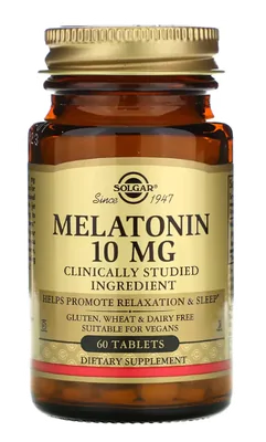 Melatonina 10mg, 60 Comprimidos, Solgar