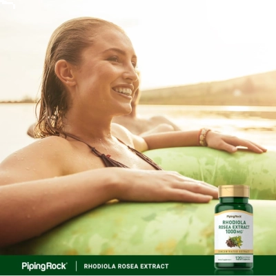 Rhodiola Rosea Extrato 1000mg, 120 Cápsulas- Piping Rock