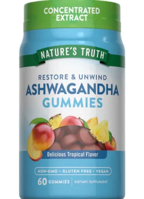 Ashwagandha 500mg, 60 gomas, Nature's Truth
