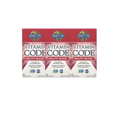 Vitamin Code , Healthy Blood, 28Mg, 60 Cápsulas, Garden of Life 