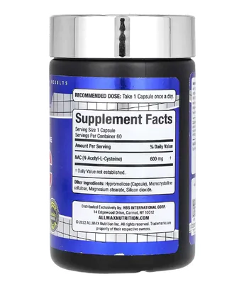 NAC 600mg, 60 Cápsulas, ALLMAX