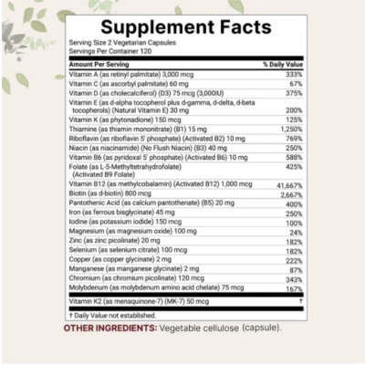 Multivitamínico Bariátrico 45mg, 240 Cápsulas, Micro Ingredients