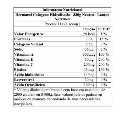 Dermacol Colágeno Hidrolisado Verisol, com Ácido Hialurônico, Sabor Chá Branco com BlueBerry, Lauton Nutrition