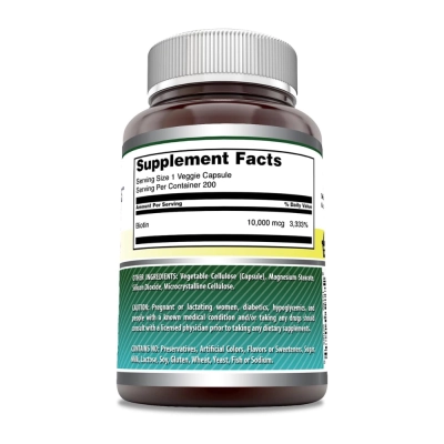 Biotina 10,000mg, 250 Cápsulas, Amazing Formulas