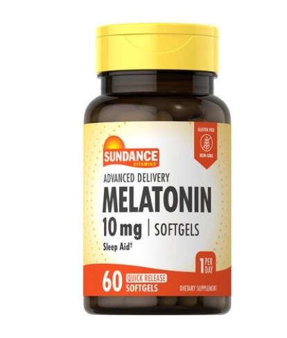 Melatonina, 10mg, 60 Cápsulas, Sundance