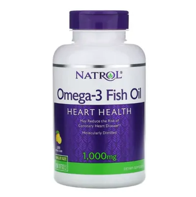 Ômega 3, Sabor Natural de Limão, 1.000 mg, 150 Cápsulas. Natrol