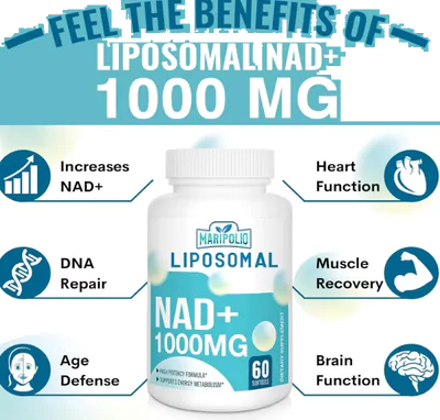 Liposomal NAD+ 1000mg, 60 Cápsulas, Maripolio