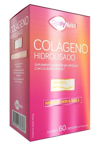 Colágeno Hidrolisado Verisol, 1750mg, 60 Cápsulas, QualyNutri