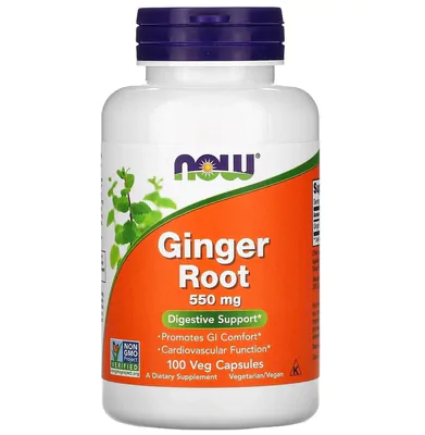 Ginger Root, 550mg, 100 Cápsulas, Now