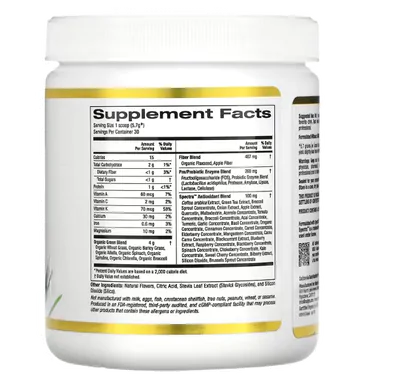 Super Alimento, Antioxidante SuperGreens, Verduras, Fibras e Probióticos, Limonada de Morango, 171g