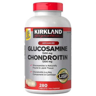 Glucosamina e Condroitina Advanced, 280 Comprimidos, Kirkland