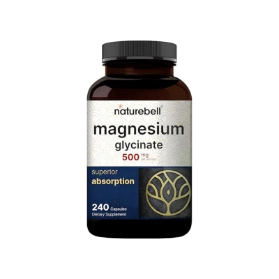 Pure Magnesium Glycinate, 500mg, 240 Cápsulas, Naturebell