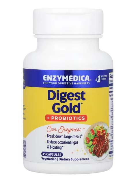 Digest Gold + Probióticos, 45 Cápsulas, Enzymedica