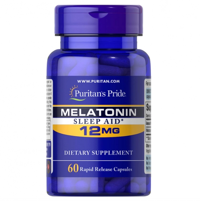 Melatonina, 12mg, 60 Capsulas, Puritan's Pride