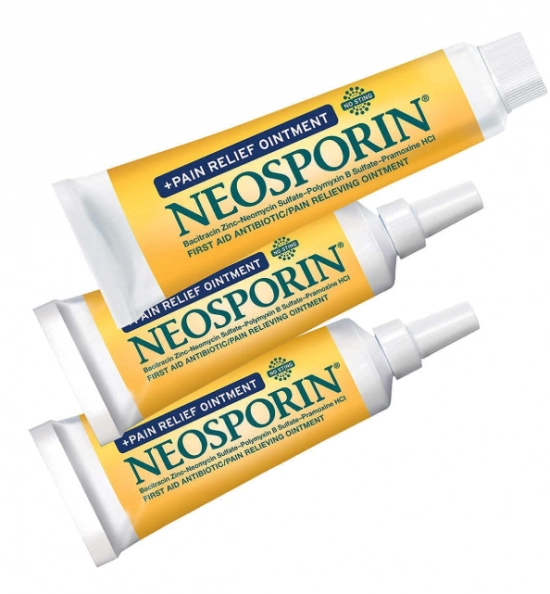 Pomada Primeiros Socorros Tratamento Antibiótico, Caixa com 3 Unidades, Neosporin