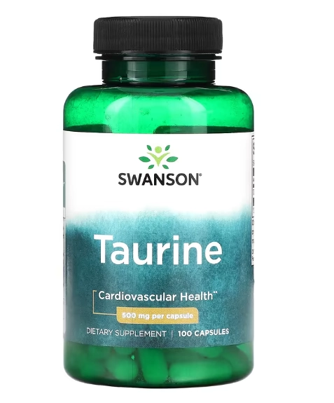 Taurina, 500mg, 100 Cápsulas, Swanson