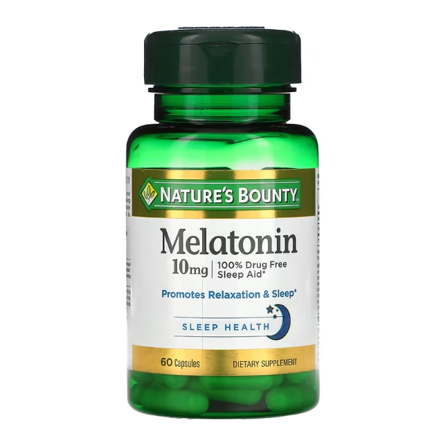 Melatonina, 10 mg, 60 Cápsulas, Nature's Bounty