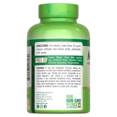 Óleo MCT, 3600mg, 100 Softgels, Nature’s Truth 