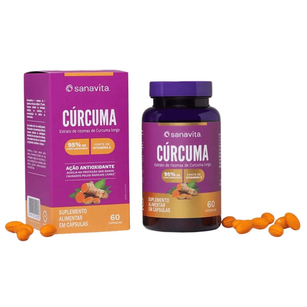 Cúrcuma, 60 Cápsulas - Sanavita