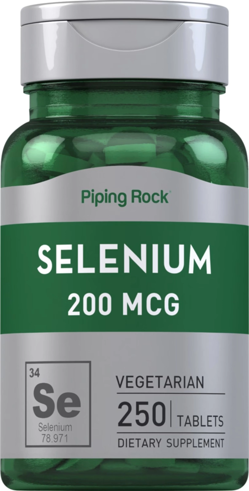 Selênio 200mcg, 250 Comprimidos, PipingRock
