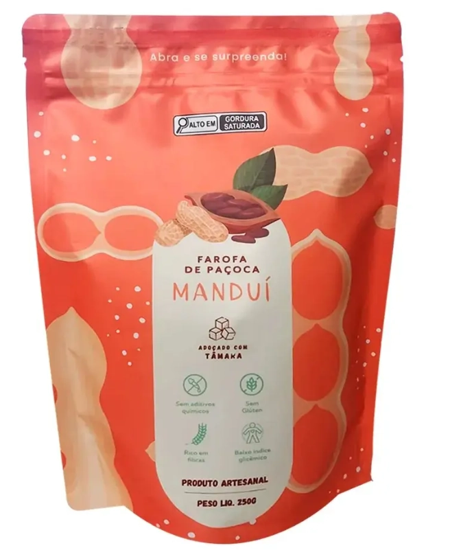 Farofa de Paçoca, Adoçada com Tâmara, 250g, Manduí 