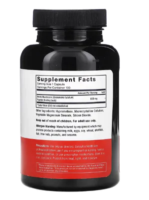 Reishi, 600mg, 100 Cápsulas, Force Factor