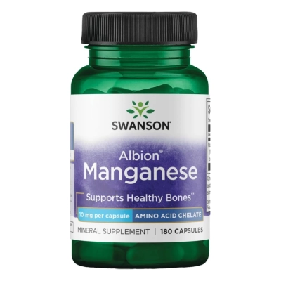 Manganês Quelado Albion 10mg, 180 Cápsulas, Swanson