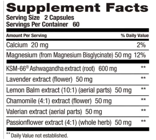 Sleep Melatonina Free, Com KSM-66, Ashwagandha, Magnésio, lavanda e Valeriana, 120 Cápsulas, Weider Prime
