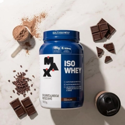Whey Protein Isolado, Iso Whey 900g, Max Titanium 