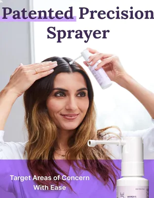 Tratamento para Crescimento Capilar Feminino, 2% Minoxidil,60ml com Spray de Precisão, Keranique