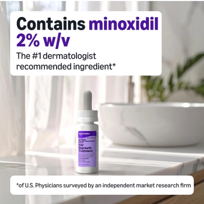 Minoxidil 2% para Mulheres, 60ml ,Amazon Basics Care