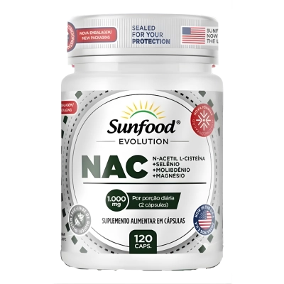 Nac Evolution 1.000mg 120 Cápsulas - Sunfood