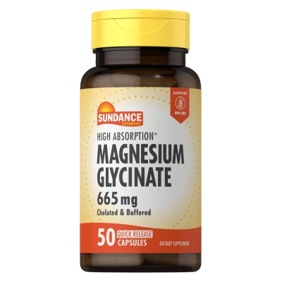 Glicinato de Magnésio, 665 mg, 50 Cápsulas, Sundance 