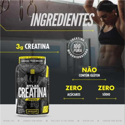 Creatina Atlas, 120 Cápsulas, Iridium Labs