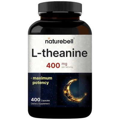 L-Theanine, 400mg, 400 Cápsulas, Naturebell