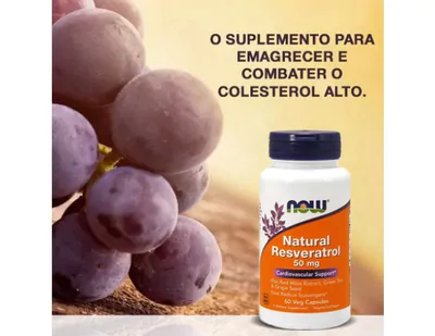 Resveratrol 50mg Now 60 cápsulas
