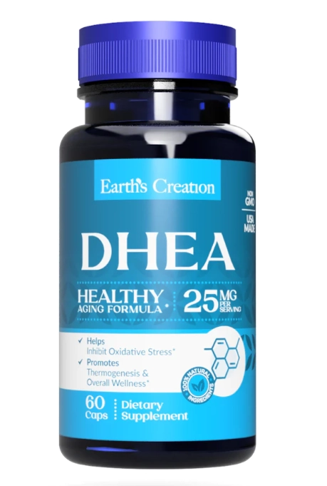 Dhea 25mg, 60 Cápsulas, Earth's Creation