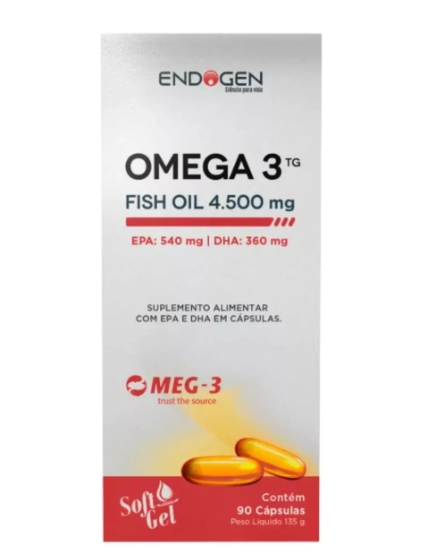 Ômega-3 TG Fish OIL 4.500 mg, 90 Cápsulas, Endogen