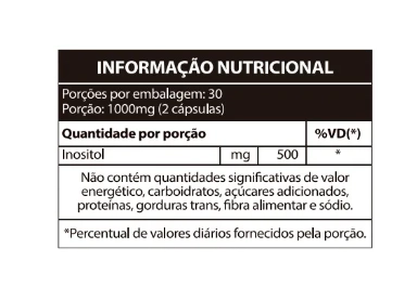 Inositol, 500mg, 60 Cápsulas, QualyNutri