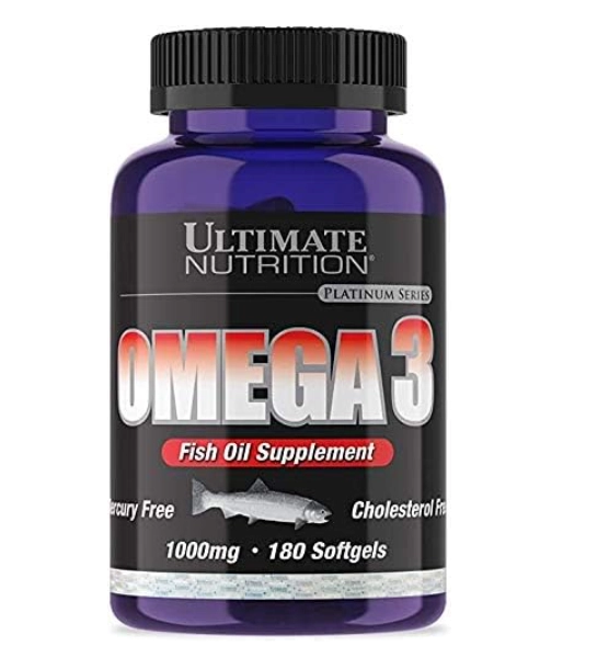 Ômega 3, 1000mg, Com Oleo de Salmão, 180 Softgels, Ultimate Nutrition