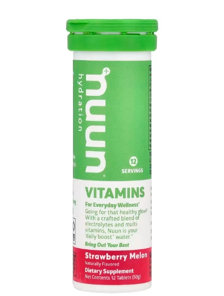 Vitamínico Efervescente, 12 Comprimidos Sabor Morango e Melão, Nuun