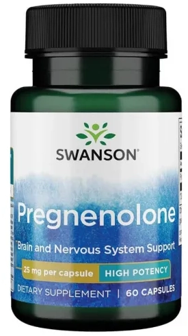 Pregnenolone (Extra forte), 25mg,  60 Cápsulas, Swanson