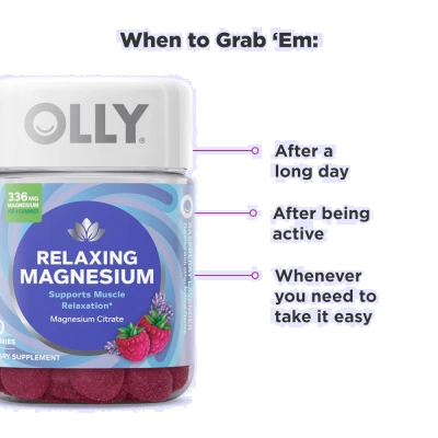 Relaxing Magnesium Gummies, 336mg, 120 Gummies, OLLY