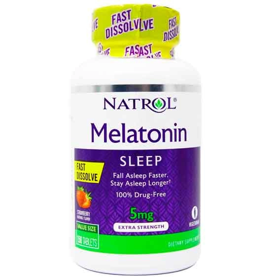 Melatonina 5mg, Fast Dissolve, 150 Comprimidos, Natrol