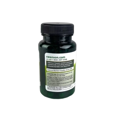 Hibiscus Flower, Diurético Natural, 400 mg, 60 Cápsulas, Swanson