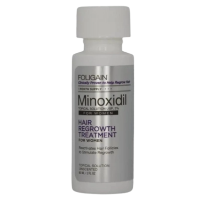 Minoxidil 2% Hair Regrowth Treatment, Para Mulheres, Unidade 60ml, Foligain