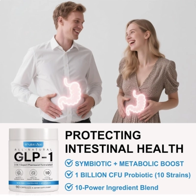 GLP-1 Supplement for Women e Men, 90 Cápsulas -  Nature Ziran