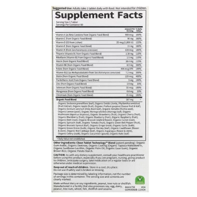 Organics, Multivitamínico Para Homens, 60 Comprimidos Veganos, Garden of Life