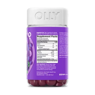 Sleep Melatonin, L-Theanine, 70 Gummies, Olly